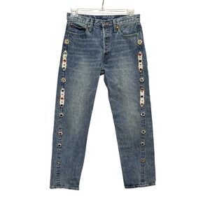 Kapital Monkey Cisco 14 oz Selvedge Studded Embellished Blue Denim Jeans - READ